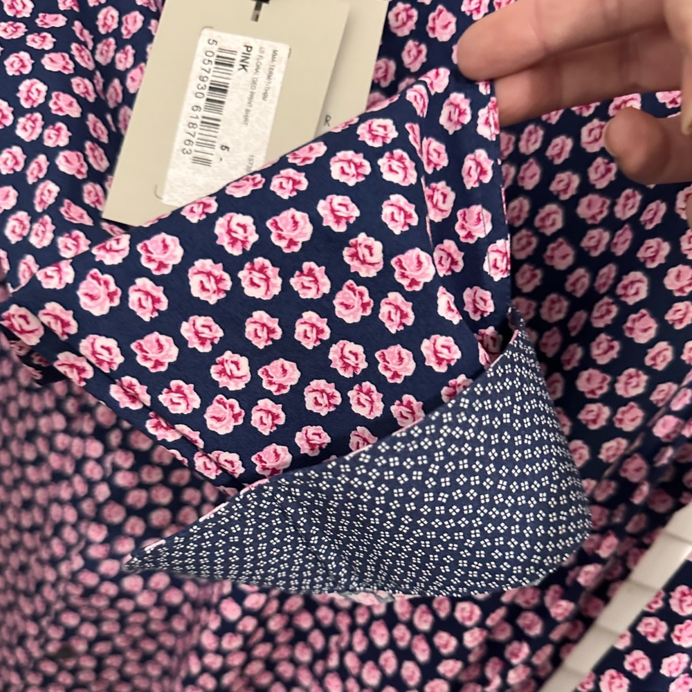 Ted Baker London - NWT, XL (5) Pink Rose, Button Down, Long Sleeve, Men’s Shirt - Picture 3 of 8